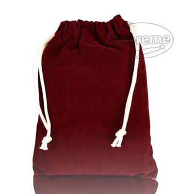 red velvet drawstring eco bag