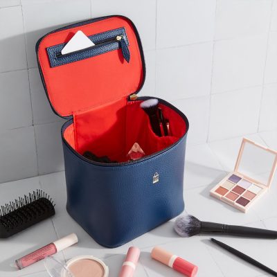 luxurious PU leather vanity case for wholesale